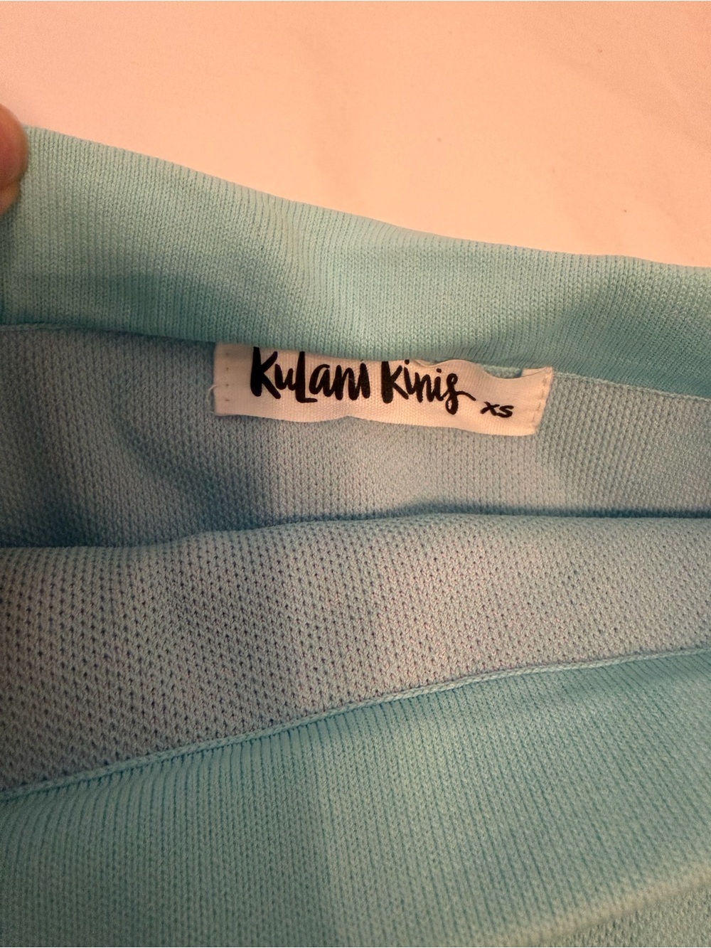 Kulani Kini’s Aqua & Pink Floral Knit Halter Crop Top + Maxi Skirt Set - Picture 3 of 8